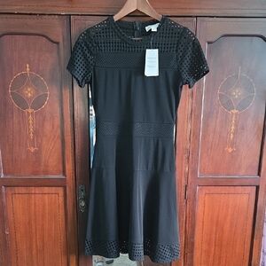 Elegant Black Cut Out Michael Kors Dress